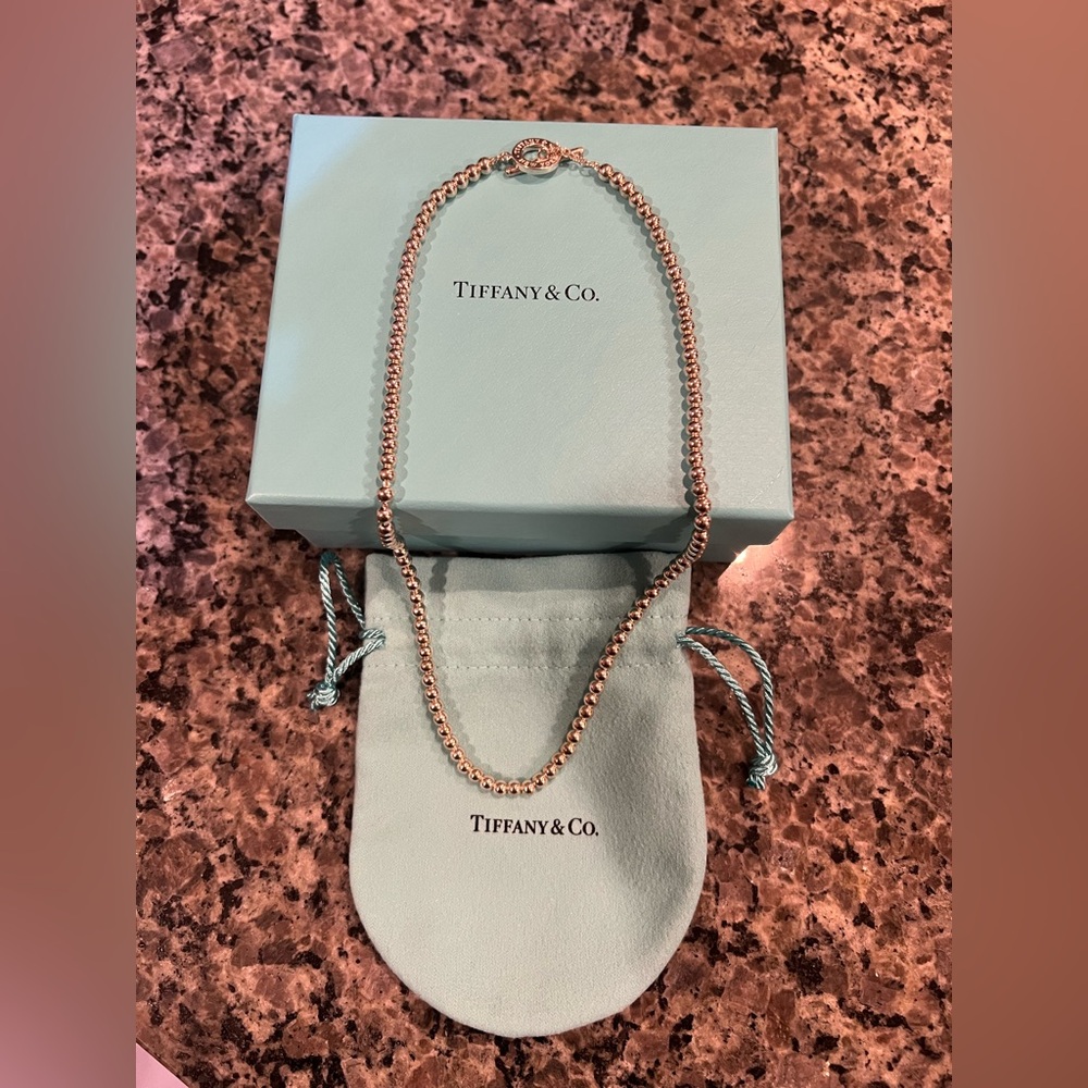 Tiffany & Co. Toggle Bead Necklace Sterling Silver